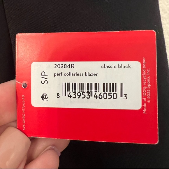 SPANX PERFECTLY OVERSIZED BLAZER SMALL BLACK - Picture 9 of 11